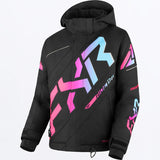 FXR Youth CX Jacket 2025-Black/E Pink /Sky Blue