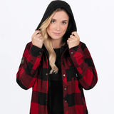 Unisex Timber Insulated Flannel Jacket - Rust/Black