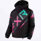 FXR Youth CX Jacket  - Black/Mint-E Pink Fade