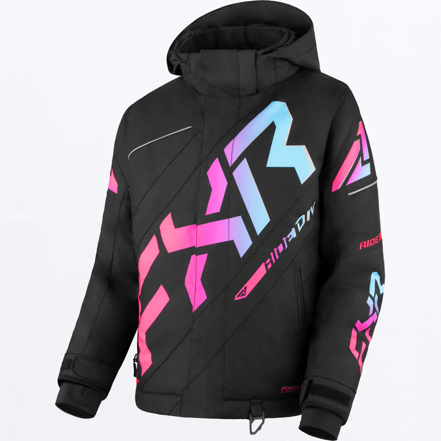 FXR Youth CX Jacket -Black/E Pink /Sky Blue