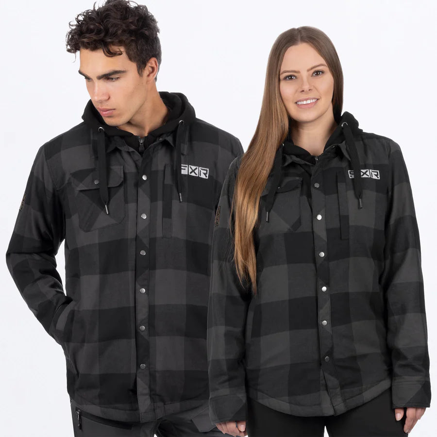 Unisex Timber Insulated Flannel Jacket - Charcoal/Black