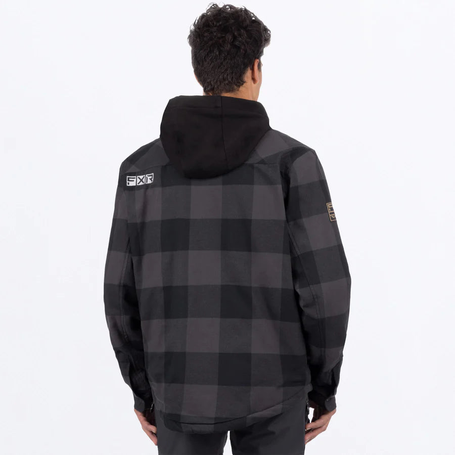Unisex Timber Insulated Flannel Jacket - Charcoal/Black