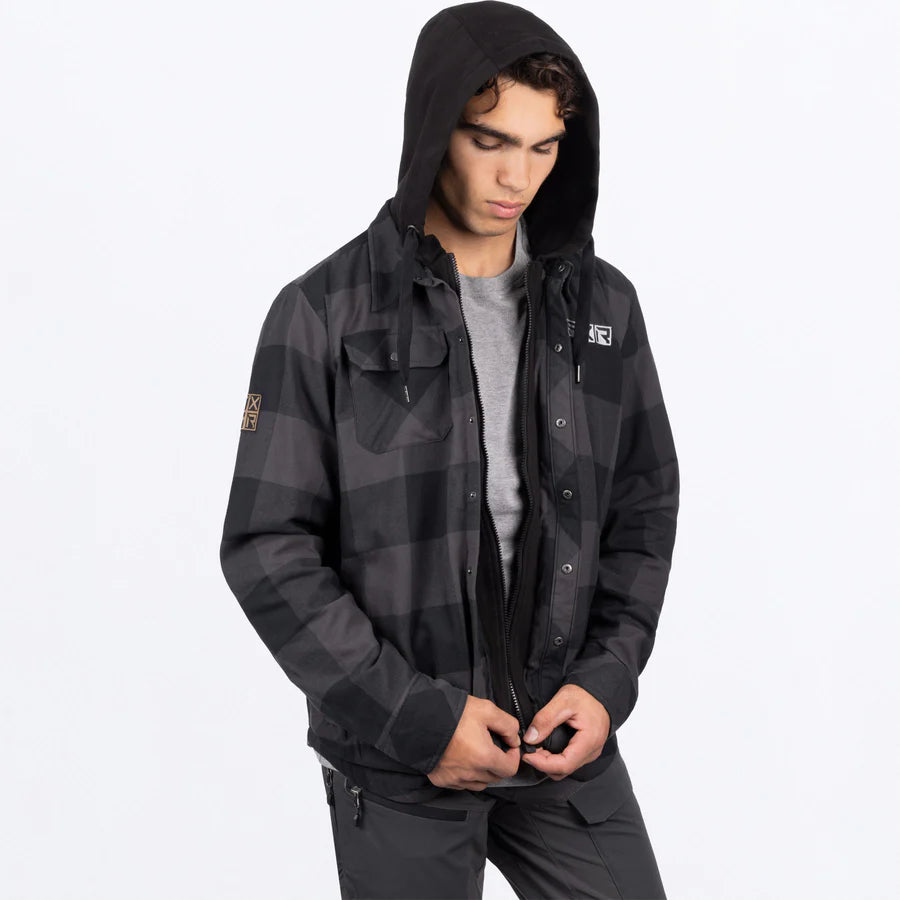 Unisex Timber Insulated Flannel Jacket - Charcoal/Black