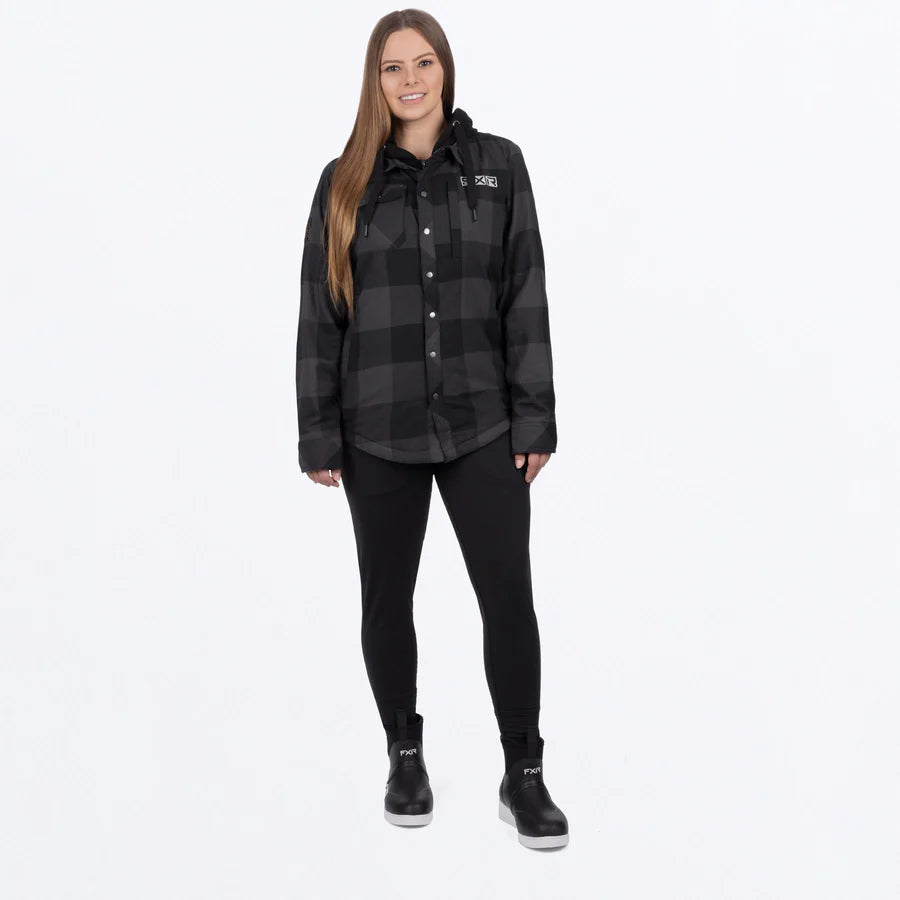 Unisex Timber Insulated Flannel Jacket - Charcoal/Black