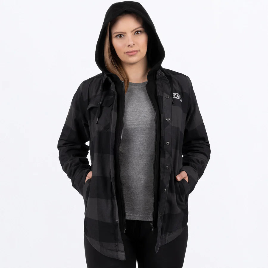 Unisex Timber Insulated Flannel Jacket - Charcoal/Black