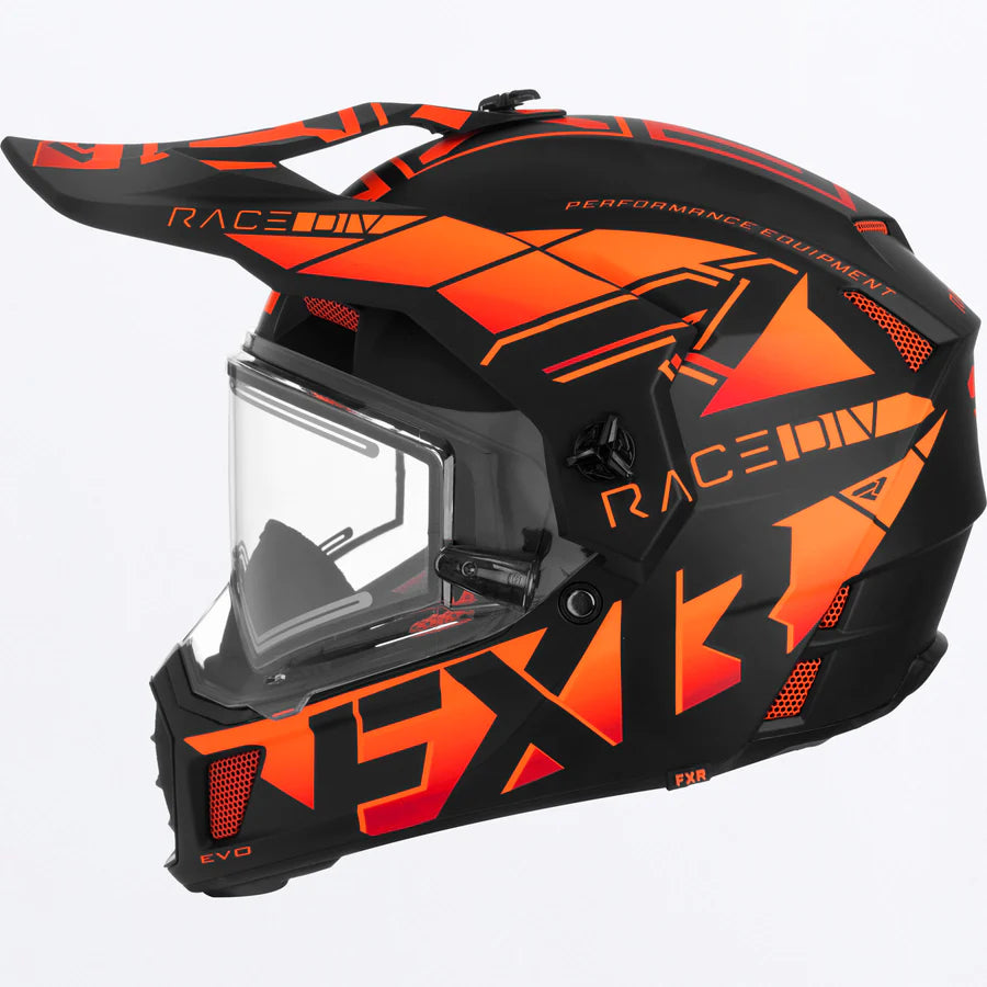 Clutch X Evo Helmet w/ Electric Shield - Orange