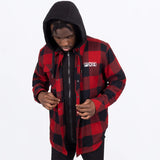 Unisex Timber Insulated Flannel Jacket - Rust/Black