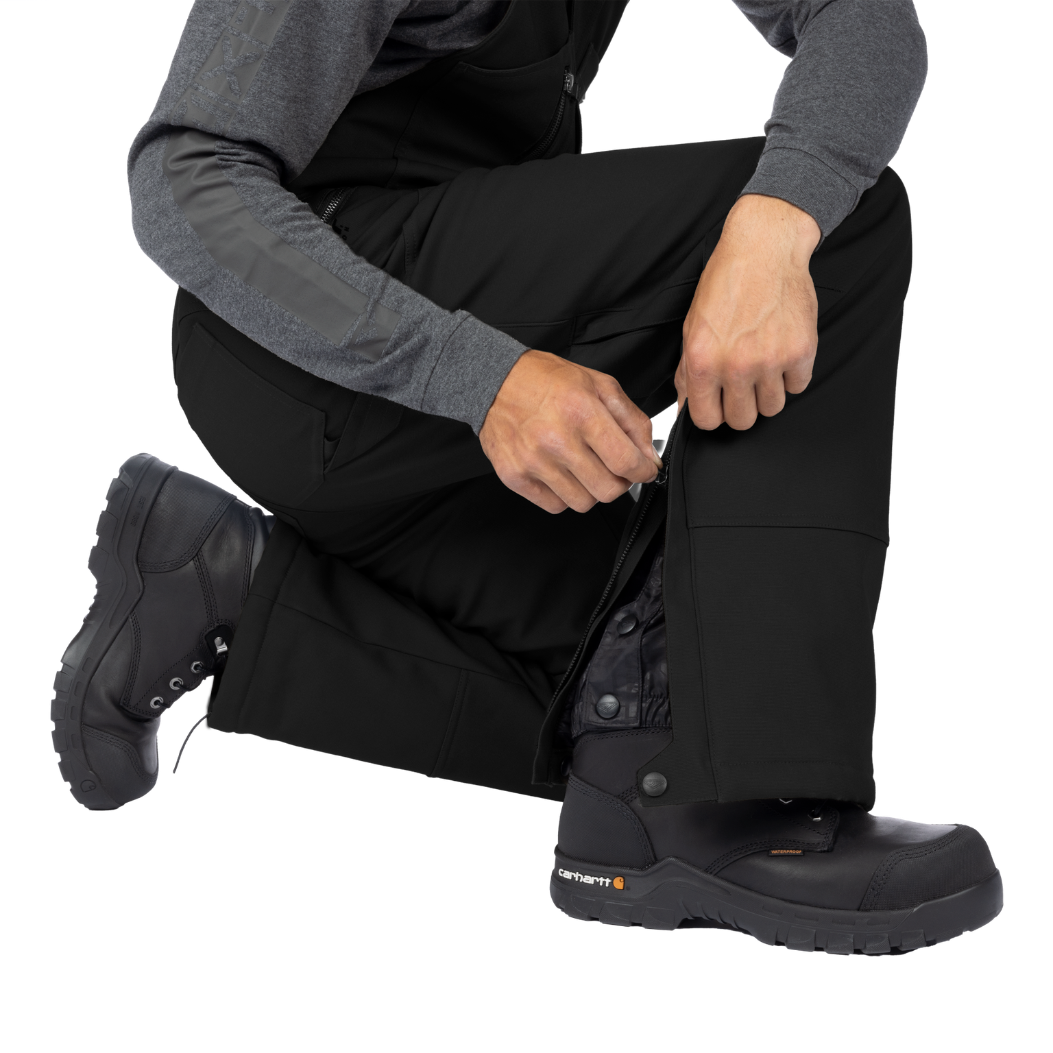 Unisex Task Insulated Canvas Bibs - Black Ops