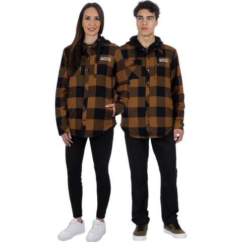Unisex Timber Insulated Flannel Jacket - Copper/Black