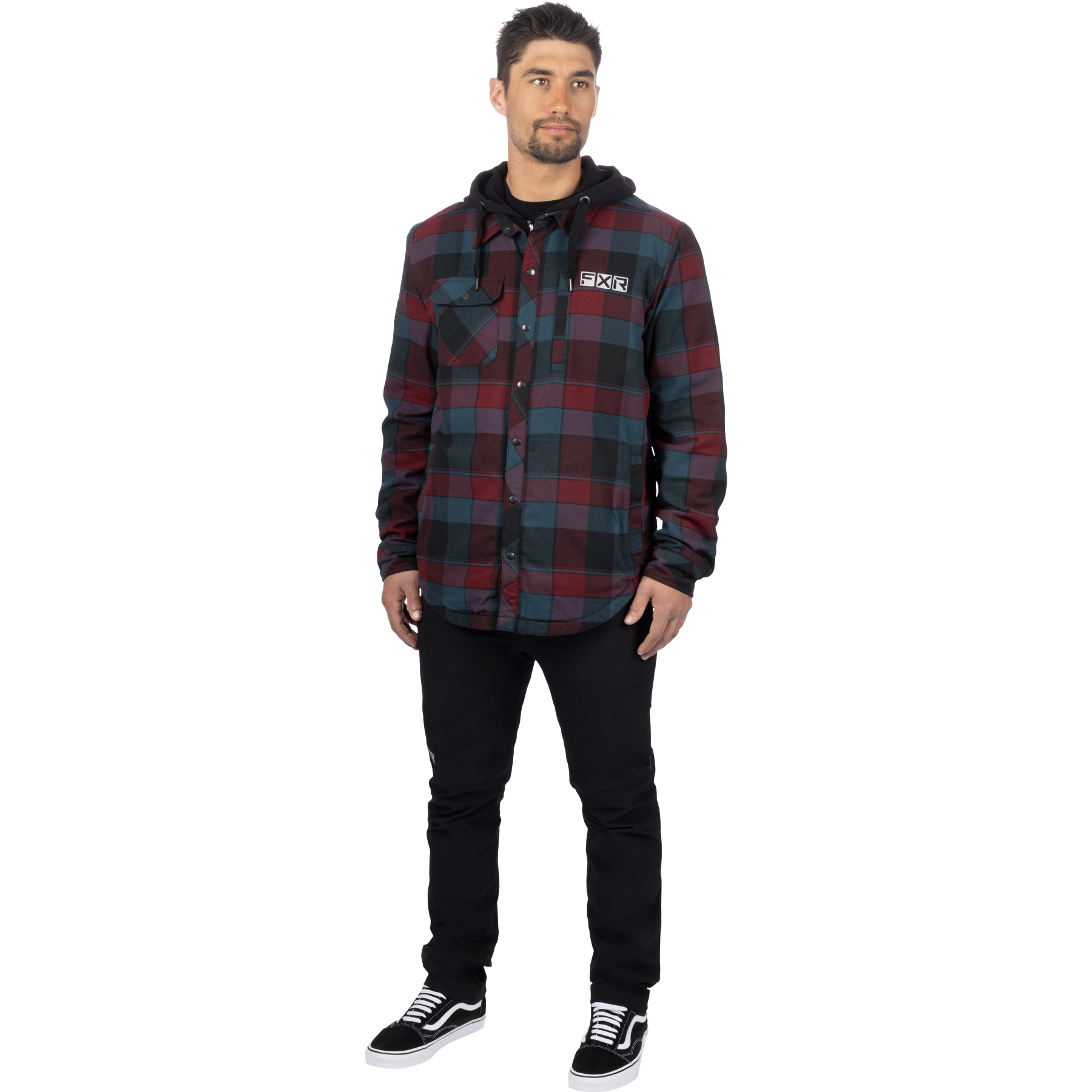 Unisex Timber Insulated Flannel Jacket - Dark Steel/Merlot