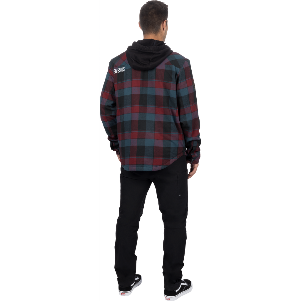 Unisex Timber Insulated Flannel Jacket - Dark Steel/Merlot