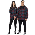 Unisex Timber Insulated Flannel Jacket - Dark Steel/Merlot
