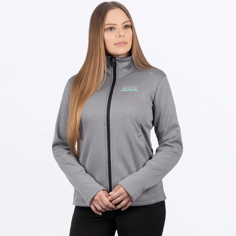 Women's Elevation Tech Zip Up (2025) Grey Heather/Mint