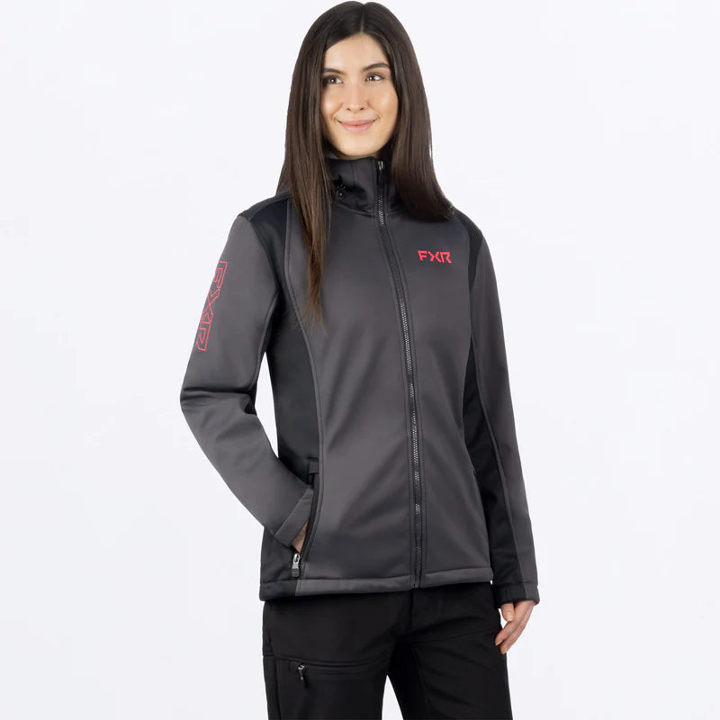 Women's Pulse Softshell Jacket - Asphalt/Razz
