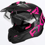 Torque X Team Helmet with Electric Shield & Sun Shade 2023 - Black/Electric Pink