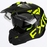 Torque X Team Helmet with Electric Shield & Sun Shade 2023 - Black/HiVis