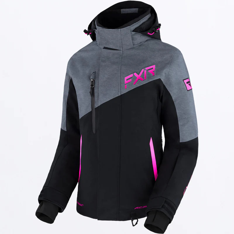 Women's Edge Jacket 2026 - Black/Mid Grey Heather/Raspberry Fade