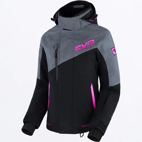 Women's Edge Jacket 2025 - Black/Mid Grey Heather/Raspberry Fade