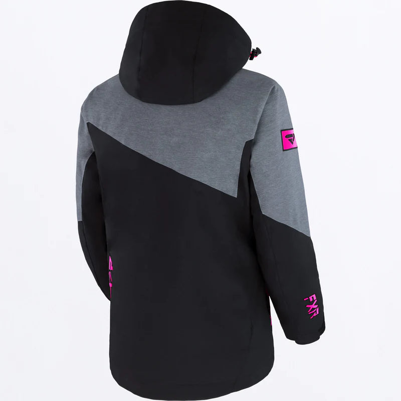 Women's Edge Jacket 2026 - Black/Mid Grey Heather/Raspberry Fade