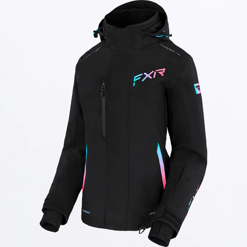 Women's Edge Jacket 2026 - Black/Sky Blue-E Pink Fade