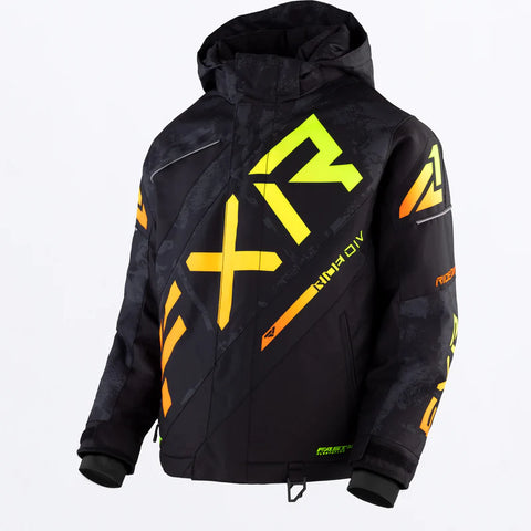 FXR Youth CX Jacket  - Black Camo/Inferno