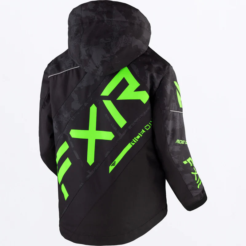 FXR Youth CX Jacket  - Black Camo/Lime