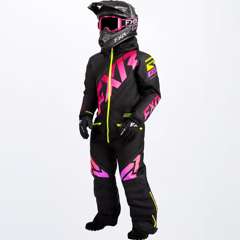 Child CX Monosuit 22 - Black/Raspberry Fade/Hi Vis