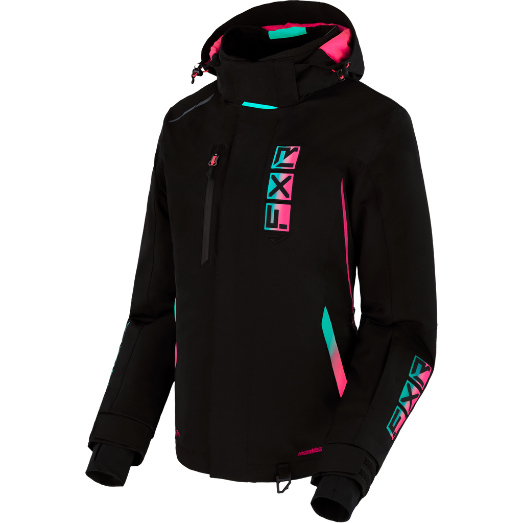 Women's Evo FX Jacket 2026 - Black/Mint-Electric Pink Fade