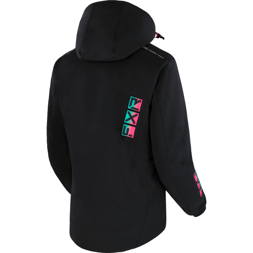 Women's Evo FX Jacket 2026 - Black/Mint-Electric Pink Fade