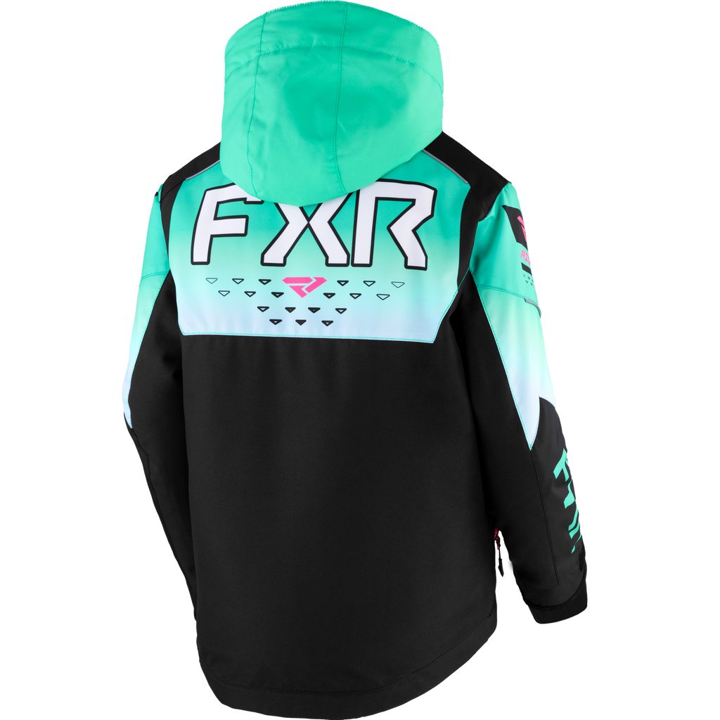Youth Helium Jacket 2026 - Black/Mint Fade/Electric Pink