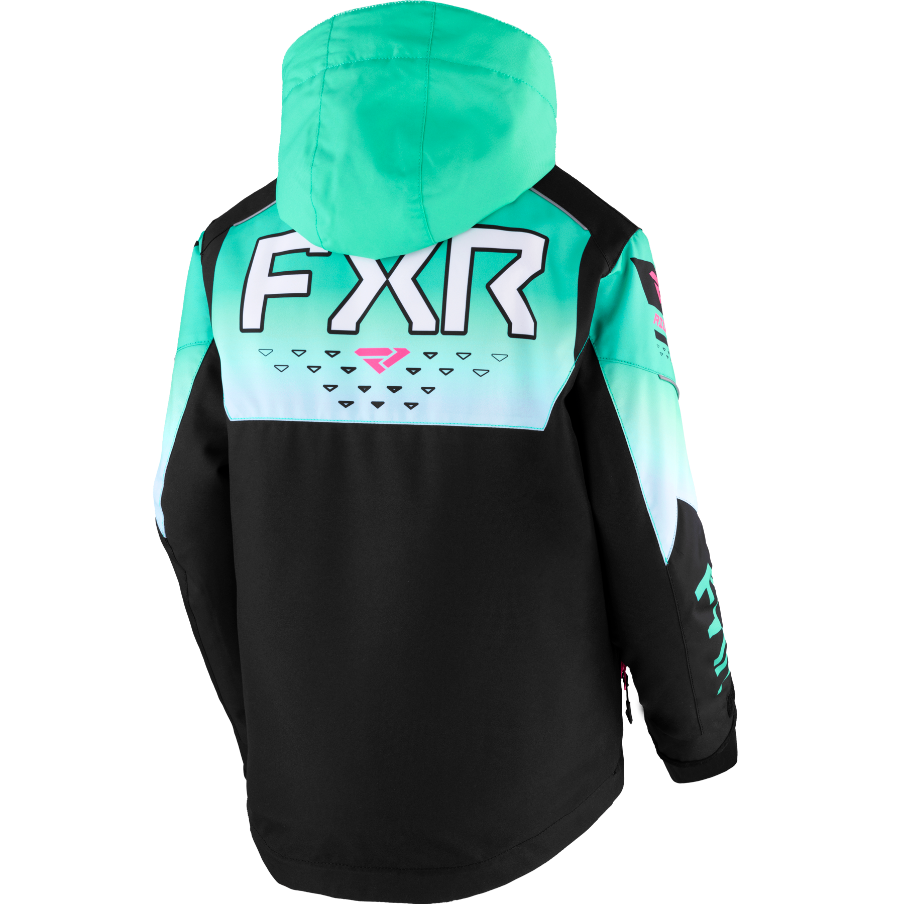 Youth Helium Jacket 2026 - Black/Mint Fade/Electric Pink