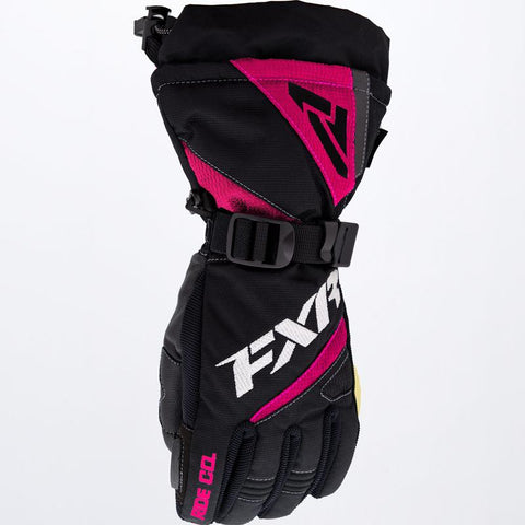 Child Helix Race Glove 2025- Black/Fuchsia