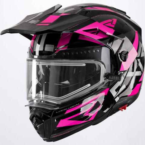 Maverick X Helmet w/ Electric Heated Shield 2024- Black/Fuchsia