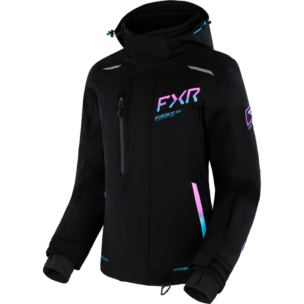 Women's Renegade FX Jacket 2026 - Black/Sky Blue-Electric Pink Fade