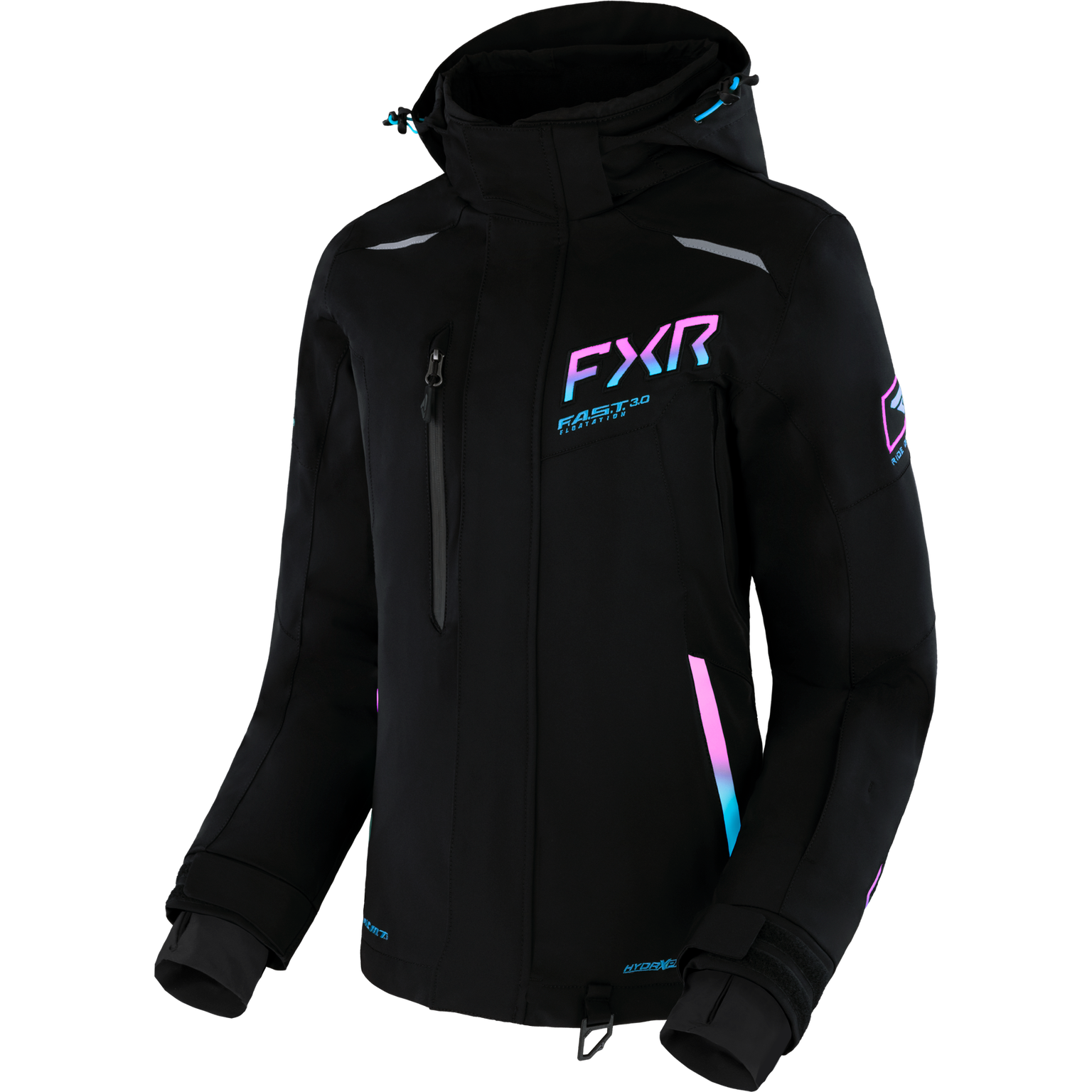 Women's Renegade FX Jacket 2026 - Black/Sky Blue-Electric Pink Fade